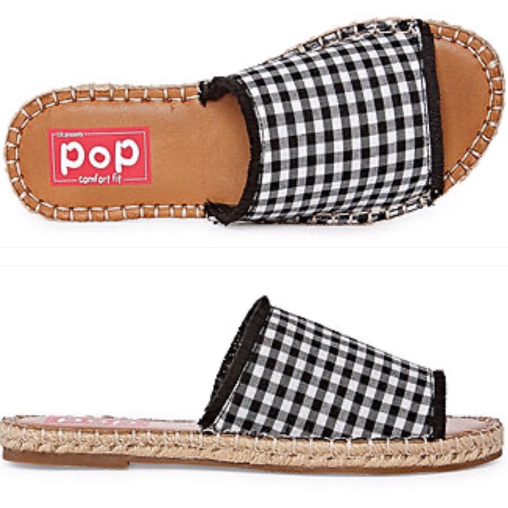 Gingham sandals